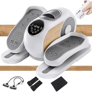 Under Desk Elliptical Exercise Machine, Ellipse Leg Exerciser as Seen on Tv for Seniors with 12 Adjustable Speeds & Remoter, Quiet Portable Seated Pedal Exerciser Fully Assembled