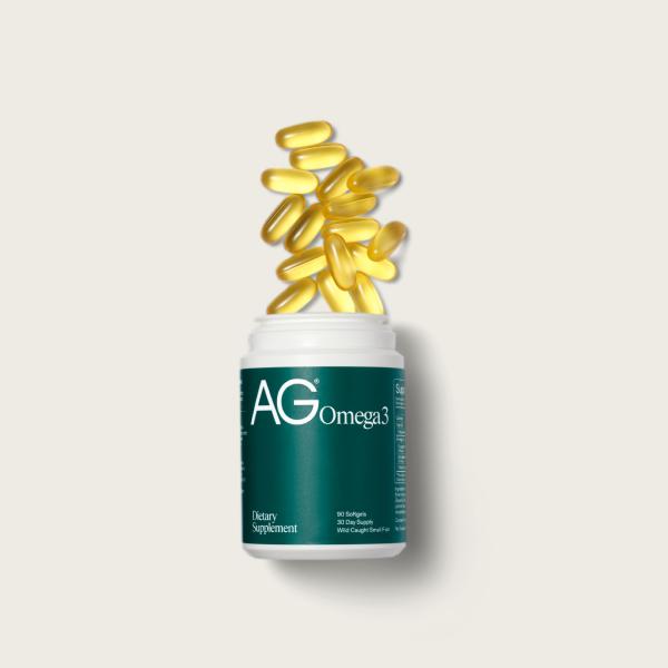 AG1 Omega 3 Fish Oil Softgels – 2000mg EPA & DHA from Wild-Caught Fish, Supports Heart, Brain & Joint Health | 90 Capsules | Athletic Greens Supplement