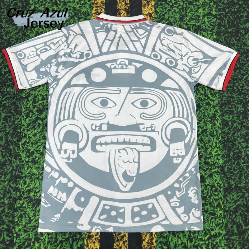 1998 France World Cup Mexico National Team Black White Green Red Short Sleeve Soccer Jersey