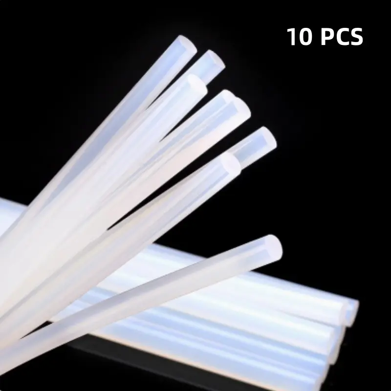 10pcs Hot Melt Glue Sticks for Kids Crafts, High-Strength Transparent Thermoplastic Adhesive for Home DIY Projects, Parent-Child Activities Supplies, Strong Adhesive, Gluestick