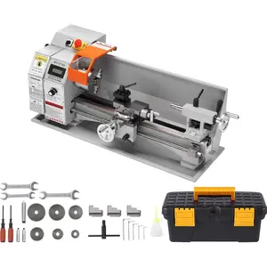 VEVOR High-quality Metal Lathe, 8x 16 in, 550W Benchtop Lathe Machine, 0-2500 RPM Variable Speed, with 0.0003 in Spindle Accuracy Metal Gear, for Precision Parts Thread Soft Metals WoodVEVOR Super Brand Day