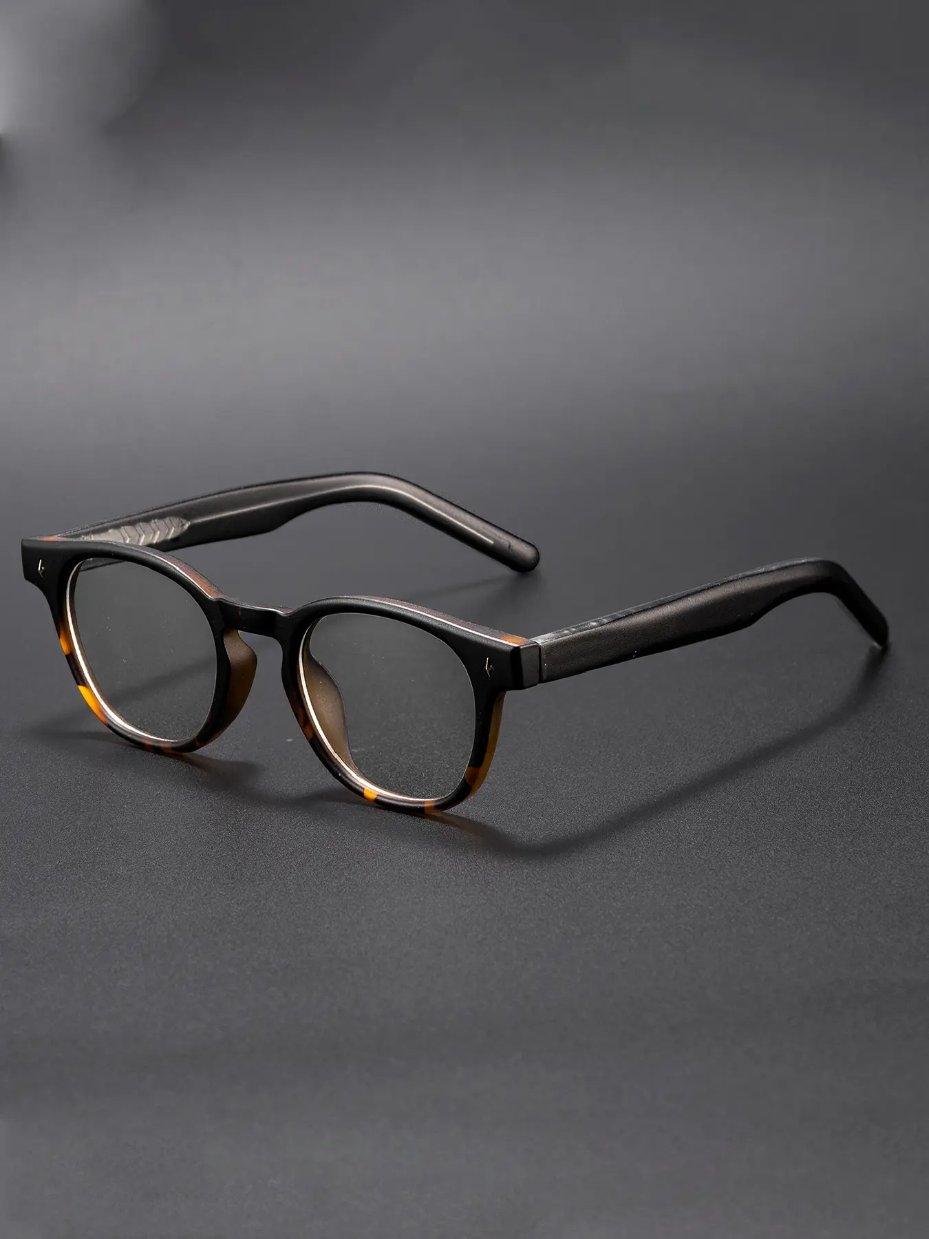 Retro Thick Frame Flat Optical Glasses CP Pin TR90 Material Personality Hip Hop Street Style Unisex Suitable for Road Trip Cycling Music Festival Beach Wedding Party Decoration Scene