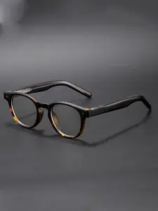 Retro Thick Frame Flat Optical Glasses CP Pin TR90 Material Personality Hip Hop Street Style Unisex Suitable for Road Trip Cycling Music Festival Beach Wedding Party Decoration Scene