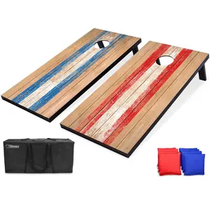 GoSports 4 ft x 2 ft Cornhole Game Set - Barnwood