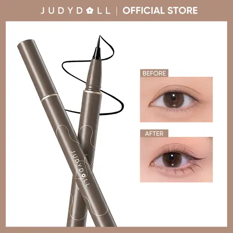 JUDYDOLL Blooming Liquid Eyeliner Cosmetic - Matte Finish, Long-Lasting, Smooth Texture, Smudge-Resistant, Easy To Remove, Waterproof Beauty Product, For Inner/Outer Liner, Matte Bold Look, Beginner-Friendly, High-End Makeup, Party Use