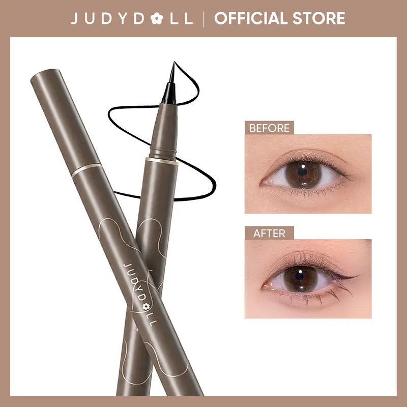 JUDYDOLL Blooming Liquid Eyeliner Cosmetic - Matte Finish, Long-Lasting, Smooth Texture, Smudge-Resistant, Easy To Remove, Waterproof Beauty Product, For Inner/Outer Liner, Matte Bold Look, Beginner-Friendly, High-End Makeup, Party Use