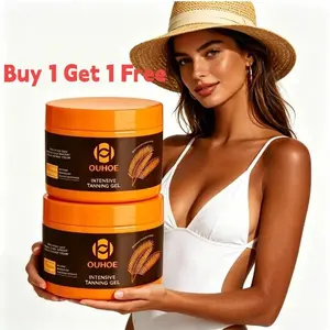 【Buy 1 Get 1 Free】Intensive Hydrating Tanning Gel 150g | Quick Bronzing Moisturizer for Outdoor & Seaside, Daily Sun Care for Natural Healthy Skin Tone
