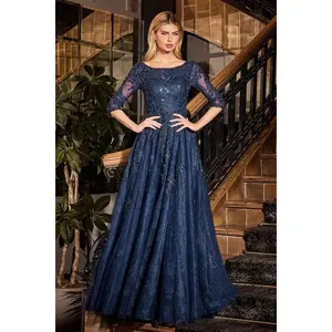 Cinderella Divine -CK2401 High neck three-quarter sleeves dress