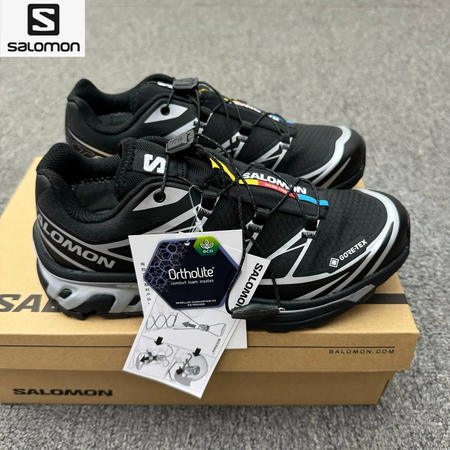 Salomon XT-6 XT611, Unisex Trail Running Shoes, Black / Silver