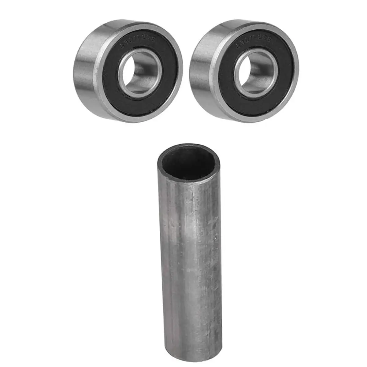 6301 2RS Bearings and 15x51mm Spacer Bush Sleeve for 12mm to 15mm Axle Wheels Motorcycle Dirt Pit Pocket Bike Go Kart ATV UTV Drift Trike Quad Buggy Dune Moped Four Wheeler Tricycle Scooter