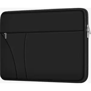 Laptop Case 13.3 inch, Shockproof Protective Carrying Briefcase Computer Bag with Zippered Pocket, Slim Traveling Laptop Sleeve Compatible for MacBook Air Pro 13.3 inch 14 inch, , , Black
