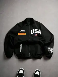 1 Piece Men's Fashion Outdoor Jacket, Stylish Sports Trendy Design, Eco-Friendly Breathable Fabric, Windproof & Moisture-Wicking, Daily Commuting & Sports Enthusiasts, Athlete Jackets