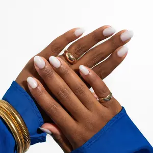 FRESH SET  Nails Pure Heart Soft Oval Shape Creamy White Polish 32 Nails Included 16 Sizes Custom Fit Comfortable Contoured Design