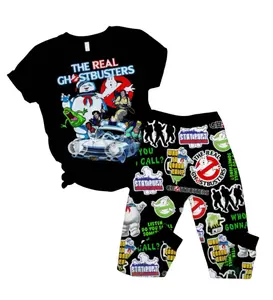 The Real Ghostbusters Pajamas Set, Cartoon Movie Short Sleeve Pajamas Sets, Mother's Day Gift For All People, Gift For Everyone