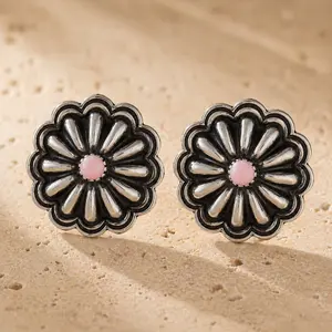 Handcrafted Authentic Pink Conch Statement Piece Earrings, Genuine Pink Conch Shell Jewelry by Native Artisans