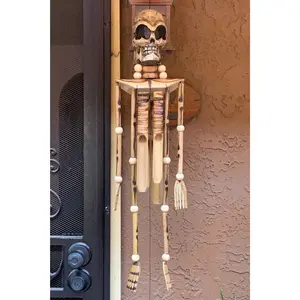 Voodoo Skeleton Bamboo Wind chime Day of the dead 32" Head to Feet