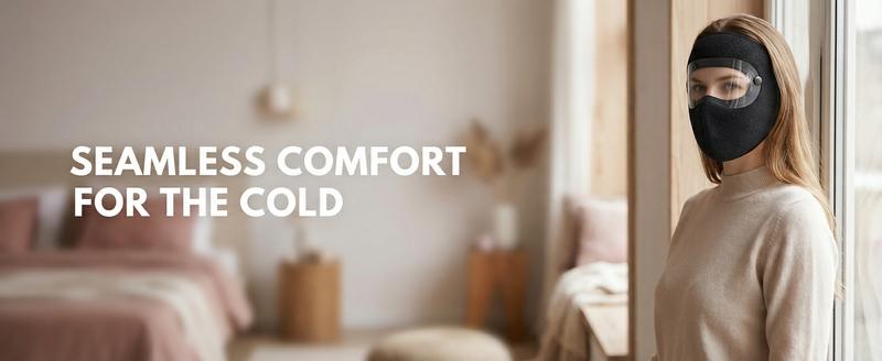 Buy One Get One Winter Windproof Face Mask with Detachable Goggles, Thick Fleece-Lined Full Face Balaclava for Men & Women, Cold Weather Protection for Cycling, Motorcycling, Skiing and Outdoor Sports (Pink, Black)