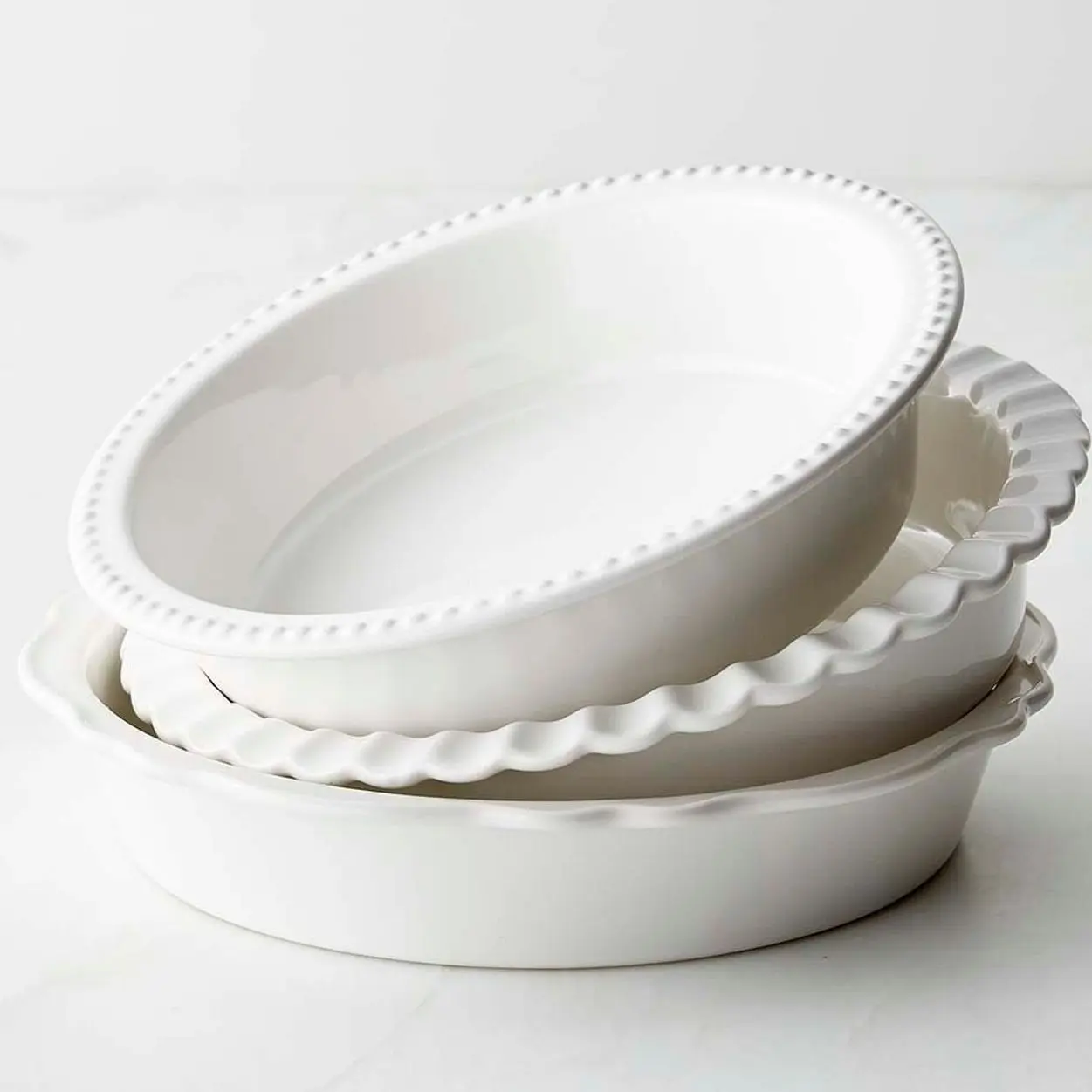 Williams Sonoma Stoneware Pie Dish, Set of 3