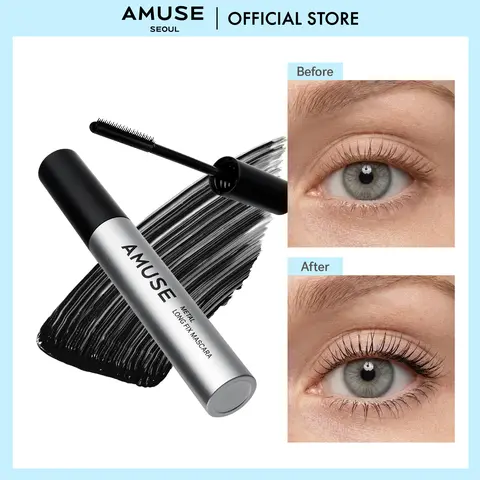 [AMUSE Seoul Official] Metal Long Fix Mascara l Tubing Mascara, Smudge-Proof, Easy-to-Remove, Volumize & Curl