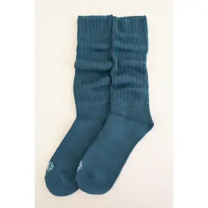 Adult Scrunch Socks in Atlantic