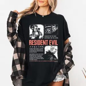 Resident Evil 9 Requiem, Grace Ashcroft Shirt, Vintage 90s Bootleg, Retro Graphic Tee, Gamer
