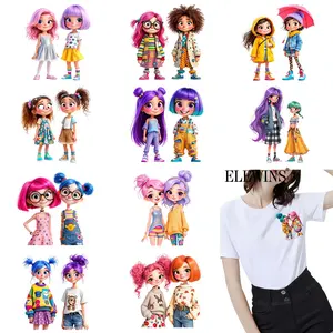 12-Piece Iron-On Transfer Stickers, Washable PVC Vinyl Heat Press Decals, Includes 12 Unique DIY Templates, Ideal for Teens & Adults