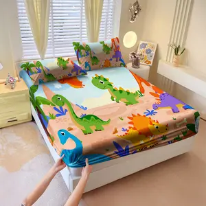 Three piece set, including 1 bedsheet and 2 pillowcases, bedsheet bedding set, room decoration, can also be used for decoration, bedroom, detachable