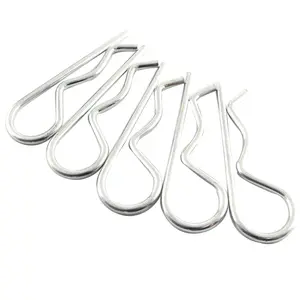 20 count R Clips Retaining Cotter Pins, Heavy Duty Zinc Plated Cotter Pin Hairpin Assortment Kit for Use On Hitch Pin Lock Systems - M3 X 60mm