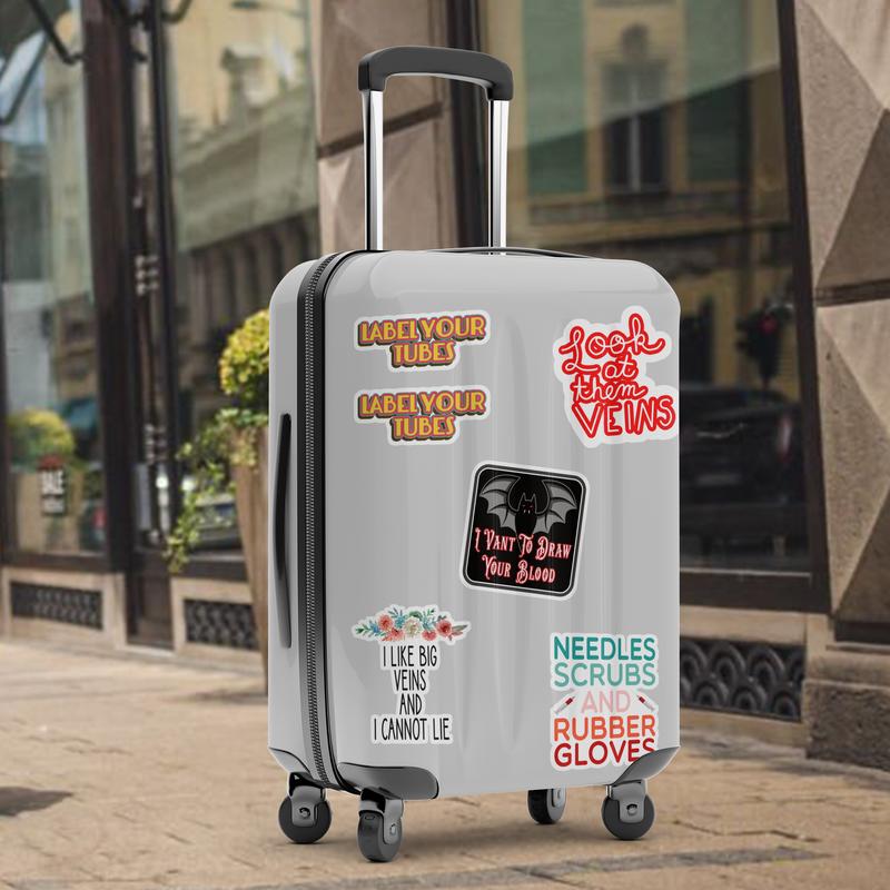 Stickers Pack 20 Pcs Phlebotomy Aesthetic Vinyl Colorful Waterproof Laptop Water Bottle Bumper Car Bike Luggage Guitar Skateboard