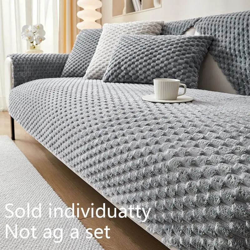 Solid Color Sofa Cushion Cover, 1 Count Non-slip Sofa Seat Cover, Dust Proof Sofa Seat Protector, Home Couch Decor Supplies for Living Room, Christmas