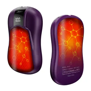 Valentine's Day gift  Rechargeable hand warmers (2-pack), 10000mAh double-sided heating, 5 modes with indicator lights, ergonomic handle design, making them a perfect gift for parents, suitable for skiing and outdoor hunting. Valentine's Day gift.