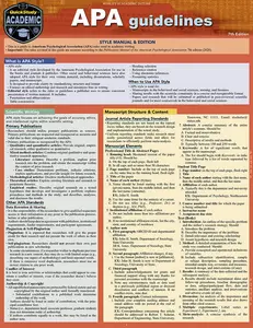 APA Guidelines: Quickstudy Laminated Reference Guide