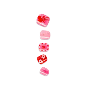 Impress Kids No Glue Fake Press On Nails - Candy Heart | Design, Red & Pink, Kids, Squoval, Manicure