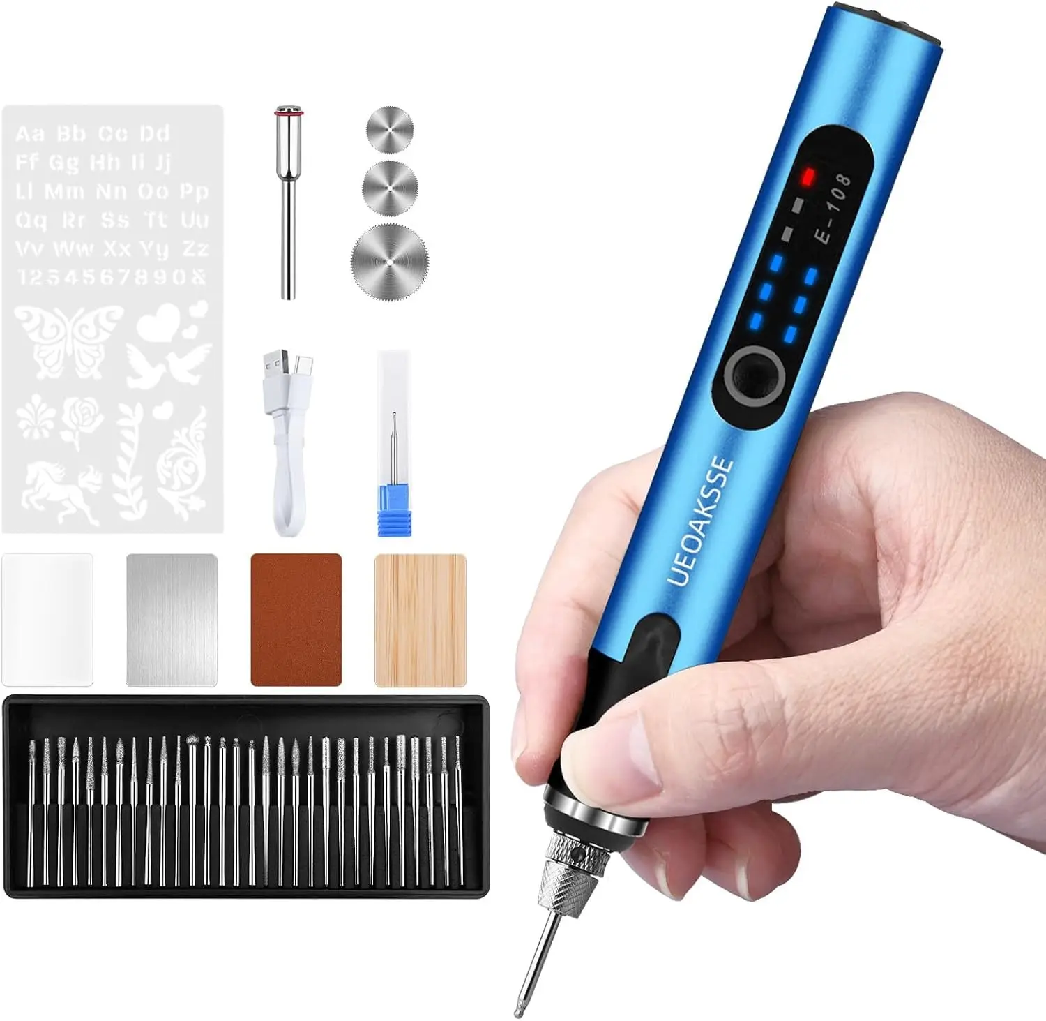 Electric Engraving Pen Set Cordless Engraver with 60+ Accessories 3-Speed Adjust Rotary Tool for DIY Art & Personalized Gifts