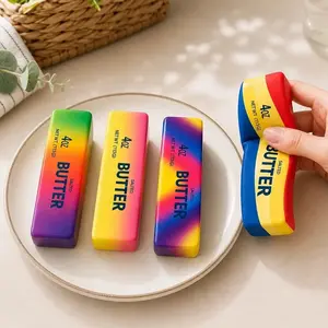 Rainbow Butter Squishy Toy, Sensory Stuff, Fidgets Squishies for Kids Stuff, Classic Novelty Squishy Toy for Stress Relief