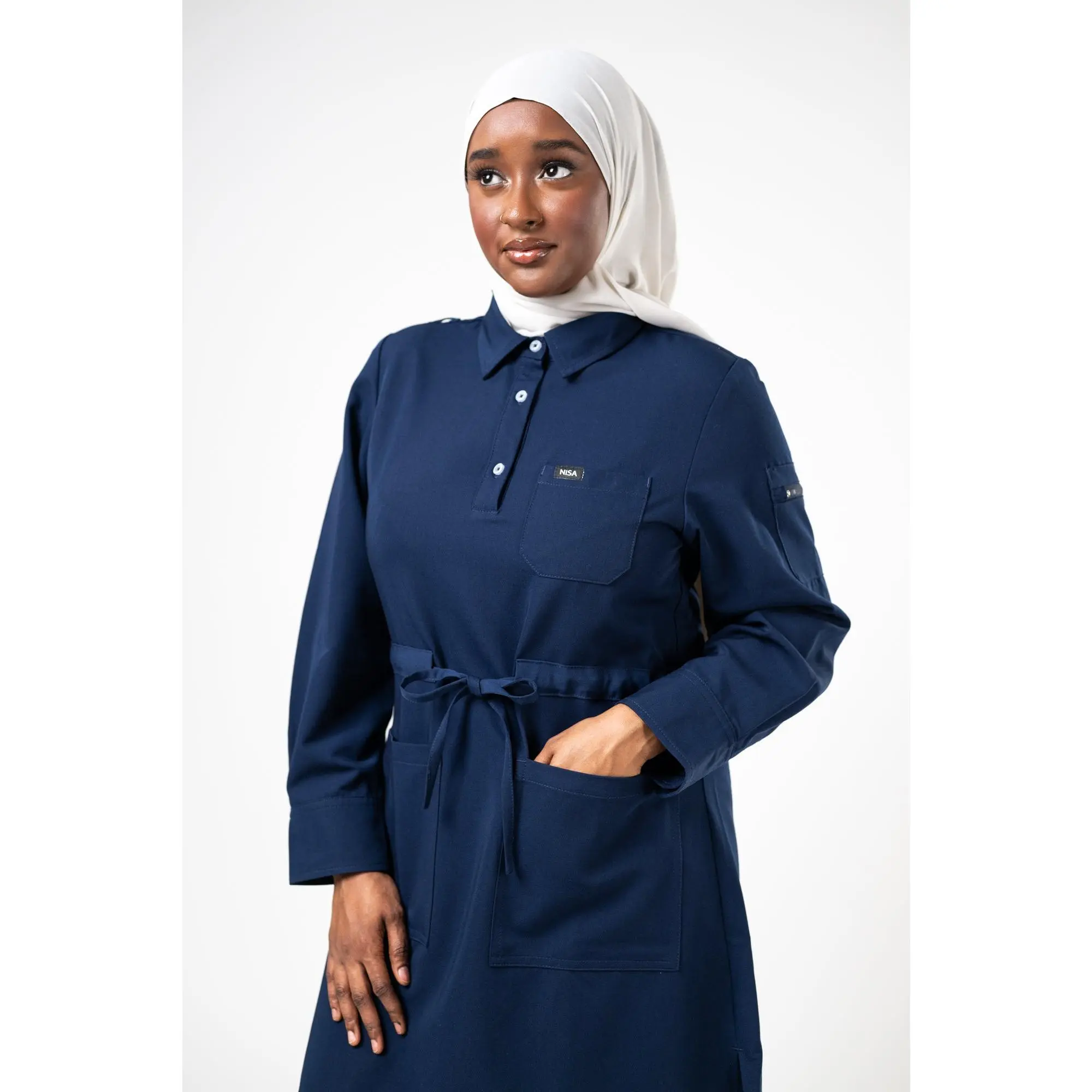Drawstring Scrub Top