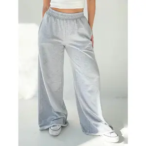 Elastic Waist Wide Leg Pants