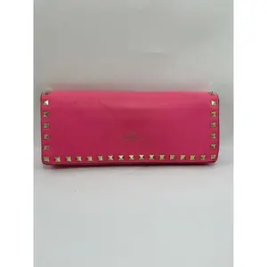 Pre-owned Valentino LEATHER clutches & wristlets US0049 tote bags PINK CLUTCH HAND BAG OH1069