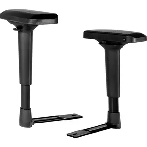 Height Adjustable Chair Arms Armrest Pair Replacement Parts Fits Most Office Gaming Boss Chairs 4D Black