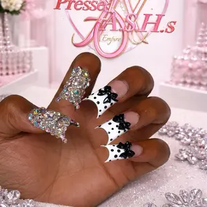 A.S.H.s Empire “Glam Dots” Duck Press on Set ft “Shine Bright Like a Diamond”