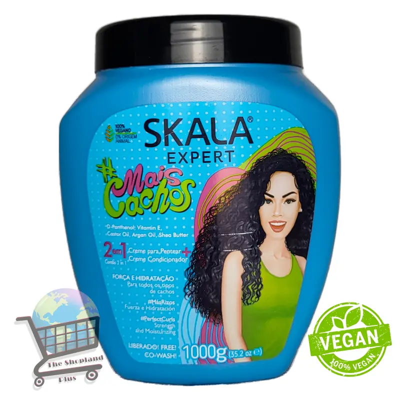 skala expert  mais cachos / hair treatment conditioning / 2 in 1 perfec perfect curls strength and moisturizing /  eliminate anti frizz / 35.2 oz (1000g) Conditioner Cream Haircare Moisture Curly