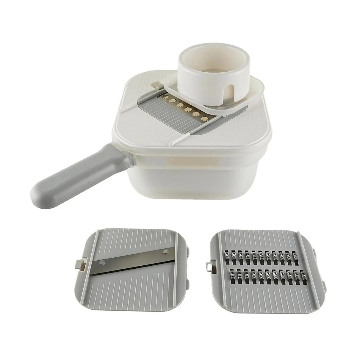 PEARL LIFE Simplice 3-Tier Vegetable Slicer Strainer Bowl Set - Japanese Kitchen Gadget for Effortless Food Prep