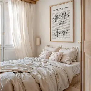 Wizard Quote Wall Art, After All This Time Always, Potterhead Home Decor, Severus Snape Typography Poster, Lovely Gift, Book Lover1 - (Unframe)