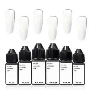 FAVAI Airbrush Gel Nail Polish Air Gel Set - White (#102) 6*15ml