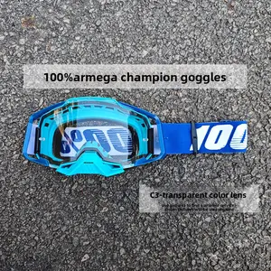 100% Armega Champion Series Motocross Goggles – Durable Dirt Bike Eye Protection with UV Shield