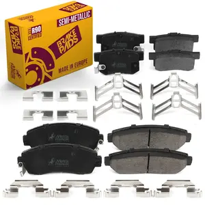 2 PC Front & Rear Semi-Metallic Disc Brake Pad Set 96207MT
