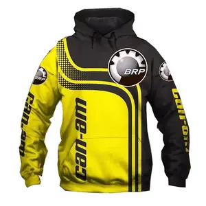2026 Motorcycle BRP Can-Am Logo Hoodie Featuring 3D Print,Men'S Outdoor,Harajuku Comfortable Pullover,Hip-Hop Streetwear Sweatshirts Tops