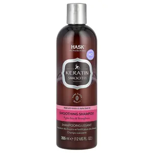 Hask Beauty Keratin Smooth, Smoothing Shampoo, 12 fl oz (355 ml)