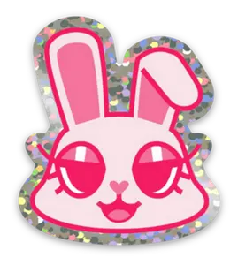 Brava Bunny Glitter Sticker