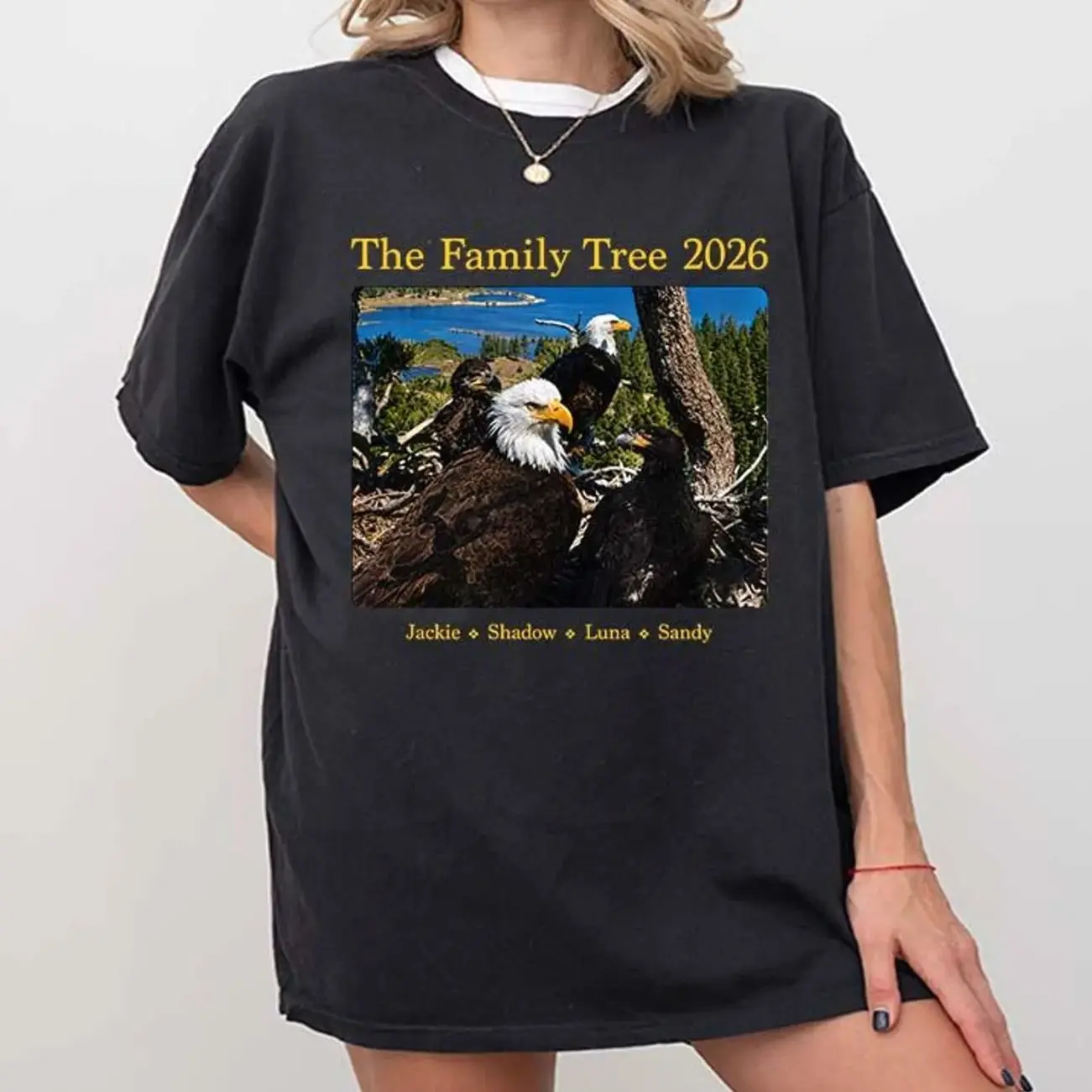 Jackie And Shadow Family Tree 2026  Big Bear Lake Bald Eagle T Shirt